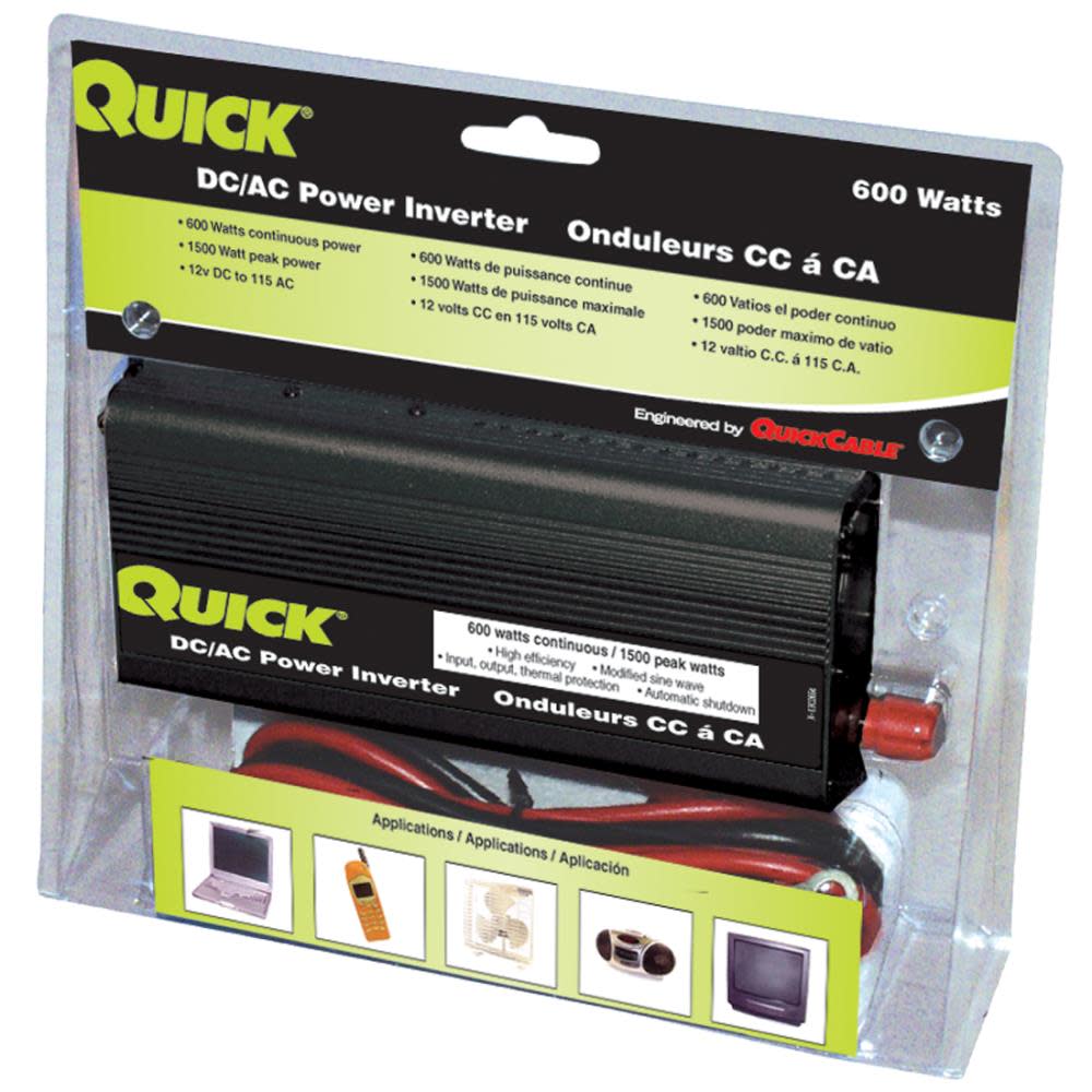 Quick Cable 600 Watt Modified Sine Wave Inverter - Ascmtools