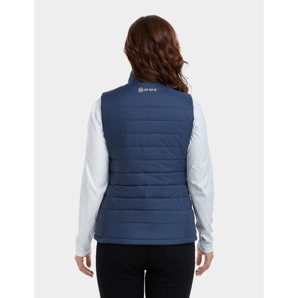 ORORO Womens Navy Blue Classic Heated Vest Kit 3X - Ascmtools