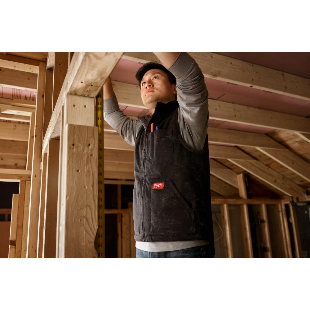 Milwaukee Heavy Duty Sherpa Lined Vest Black Large - Ascmtools