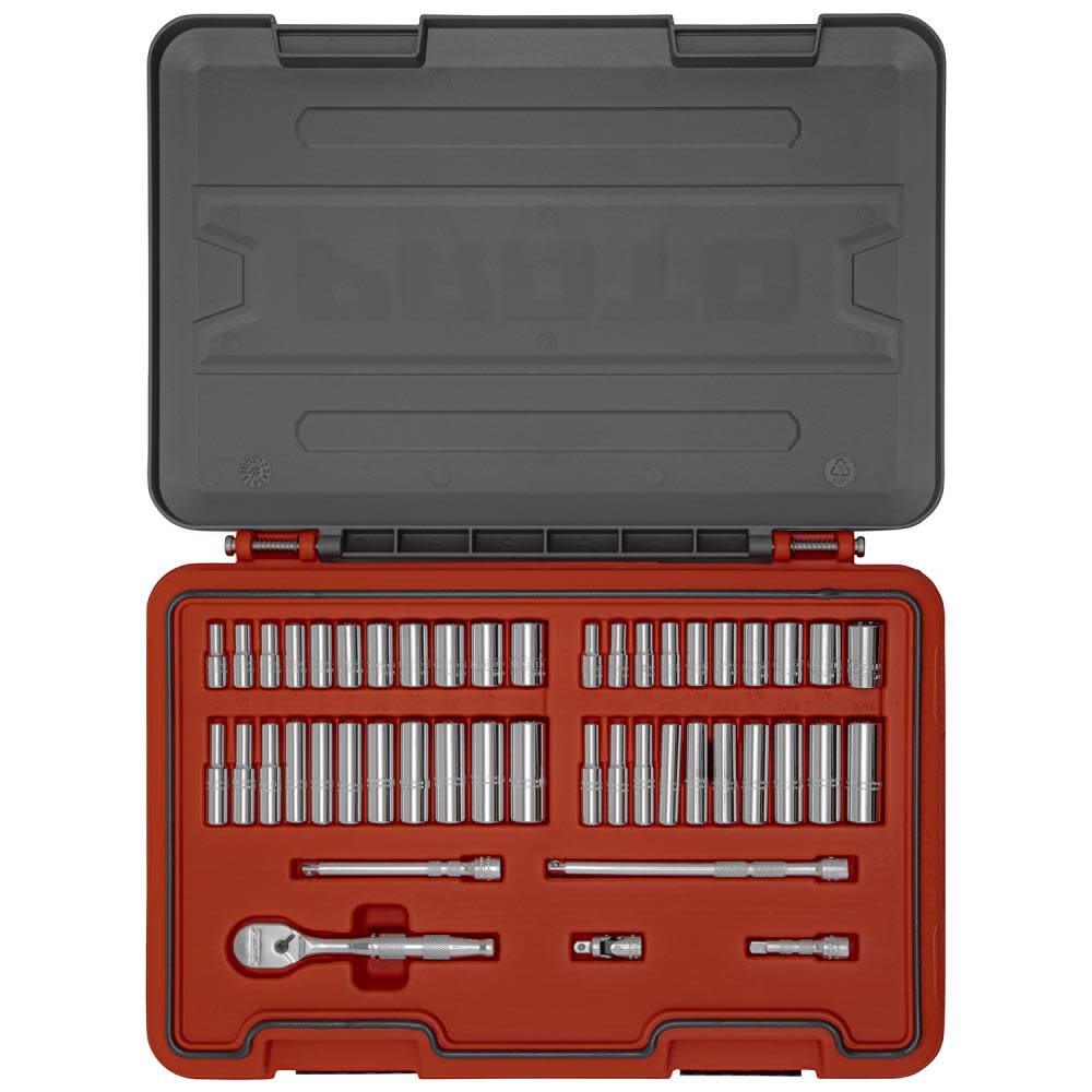 Proto Socket Set 1/4 DR 47pc SAE & MM 12pt AERO - Ascmtools