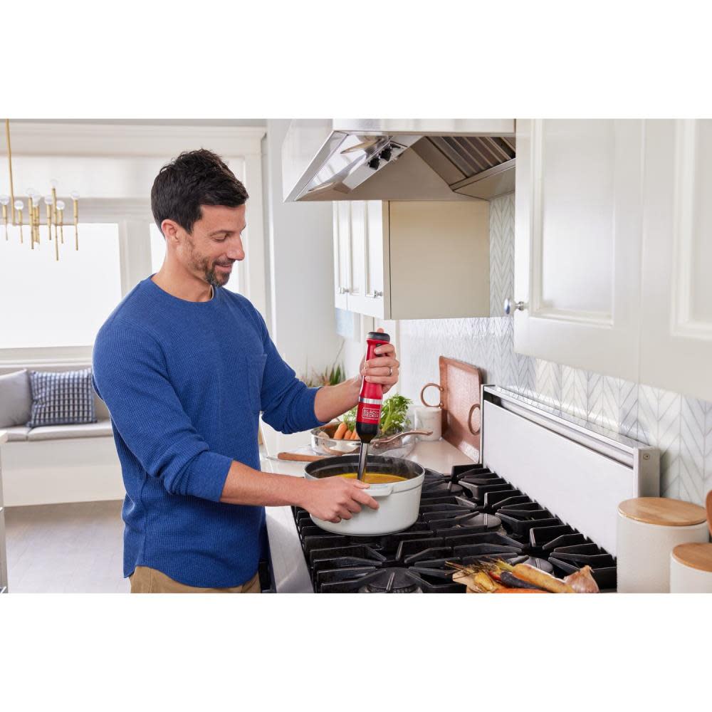 Black and Decker kitchen wand Cordless Immersion Blender Red - Ascmtools