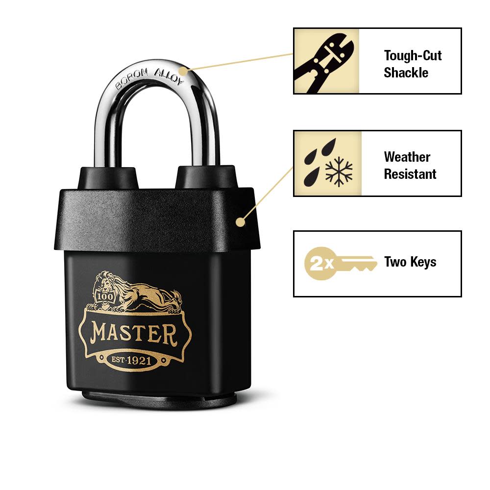 Master Lock 100 Year Celebration Limited Edition Wide Covered Laminated Steel Padlock 2 1/8″ - Ascmtools