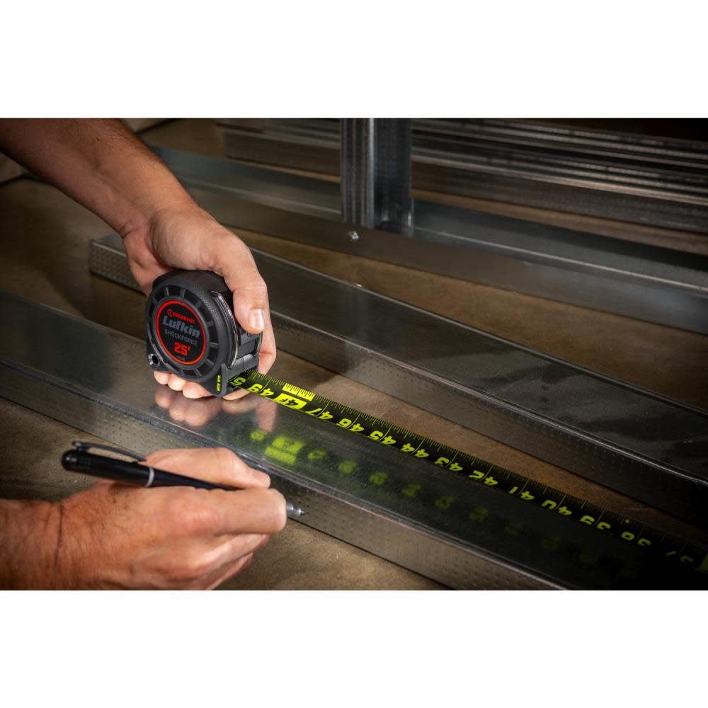 Crescent Lufkin Shockforce Nite Eye Tape Measure 25 Ft. x 1-3/16 In. - Ascmtools