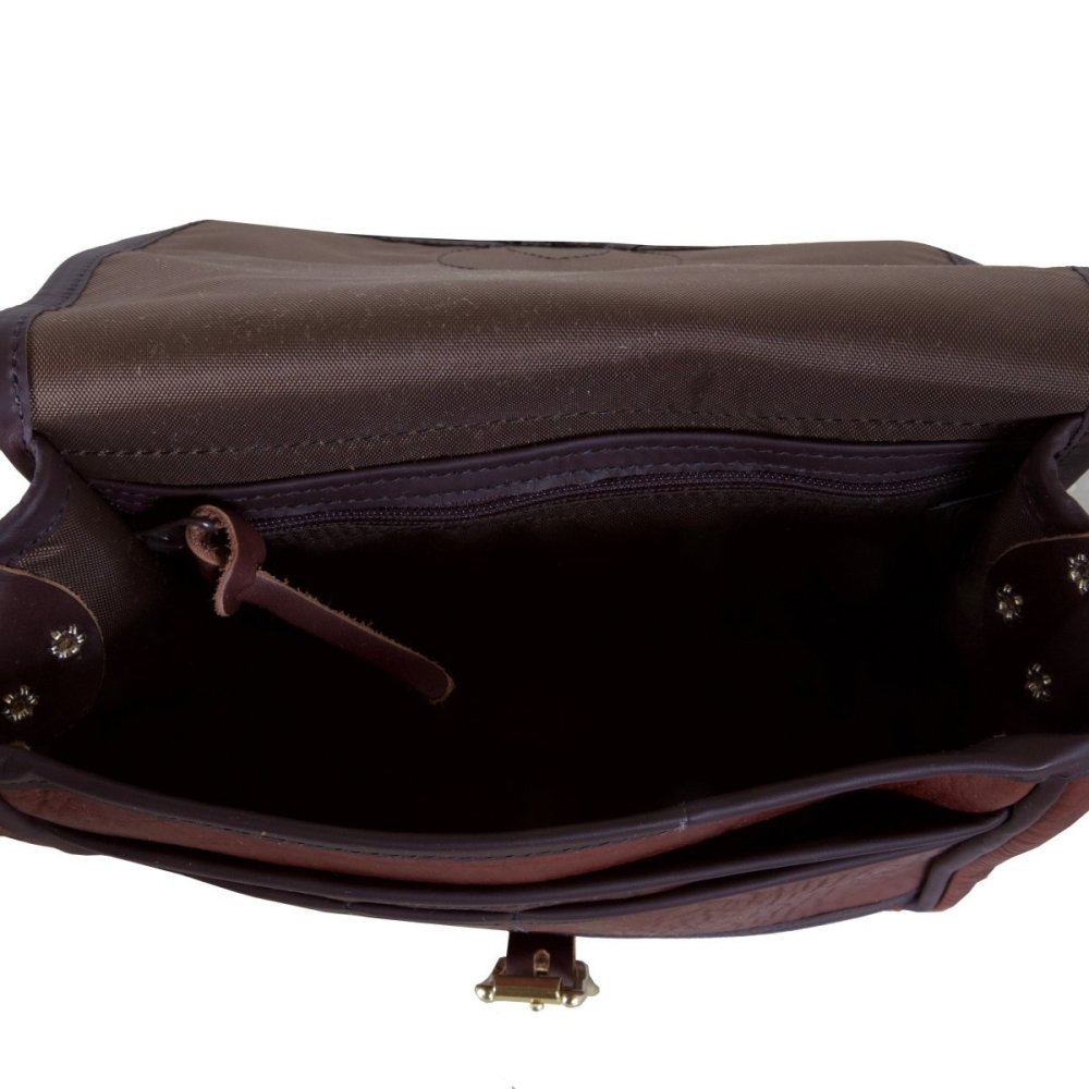 Duluth Pack 4 Liter Capacity Brown Trim Bison Leather Mini Haversack - Ascmtools