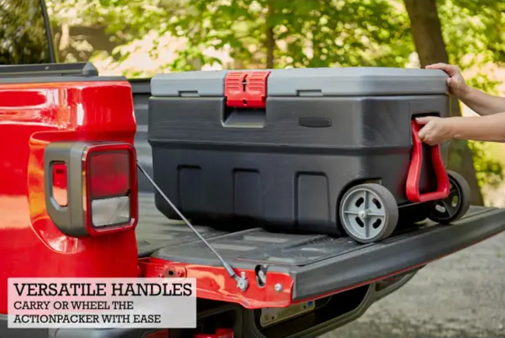 Rubbermaid Wheeled Storage Tote 35 Gallon - Ascmtools