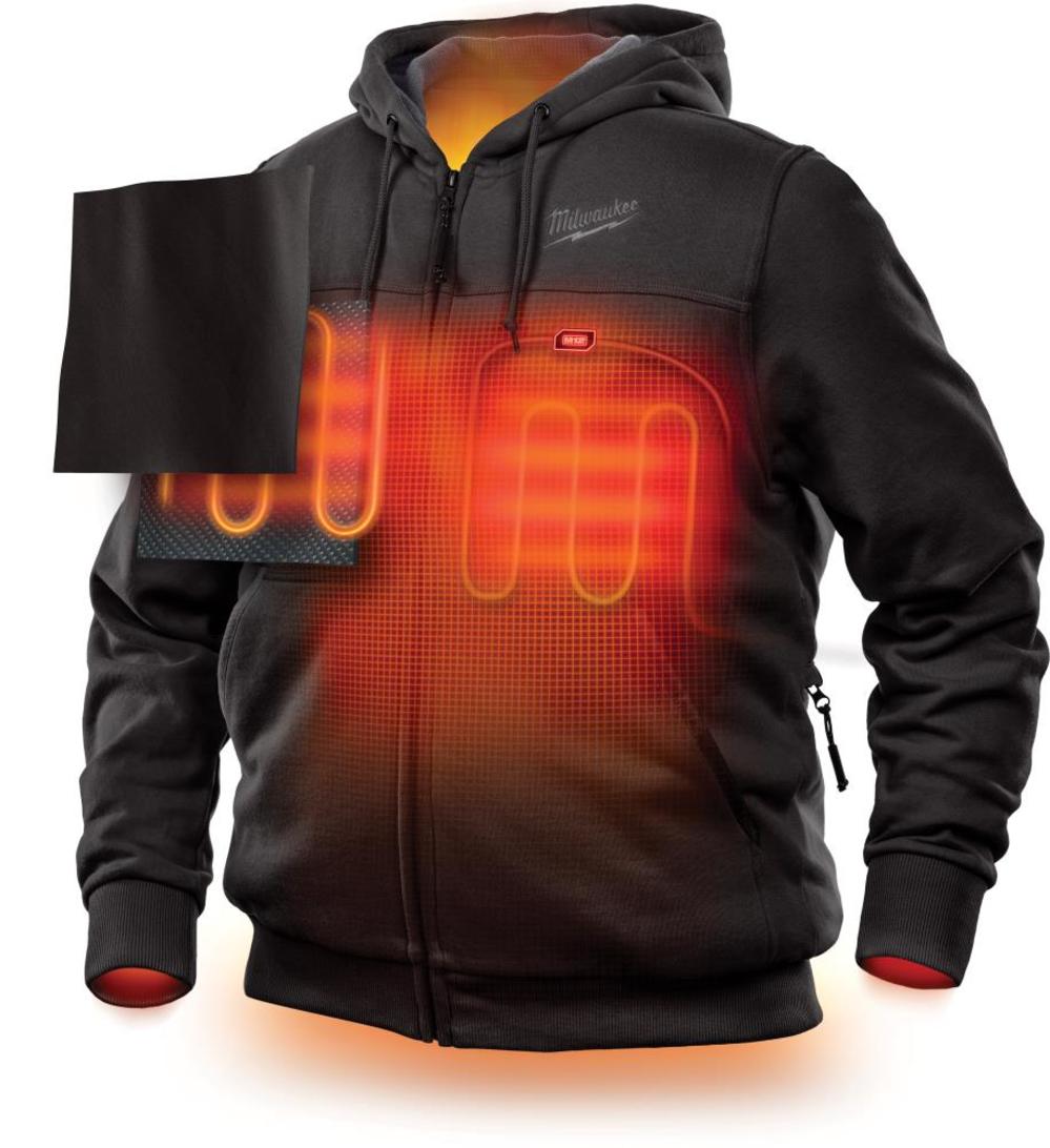 Milwaukee M12 Heated Hoodie Kit XL Black - Ascmtools