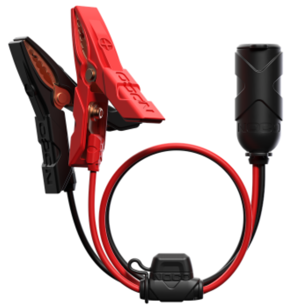 Noco 12V 15A Adapter Plug with Battery Clamps - Ascmtools