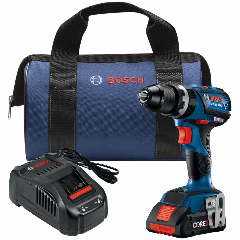 Bosch 18V EC Compact Tough 1/2″ Hammer Drill/Driver Kit - Ascmtools