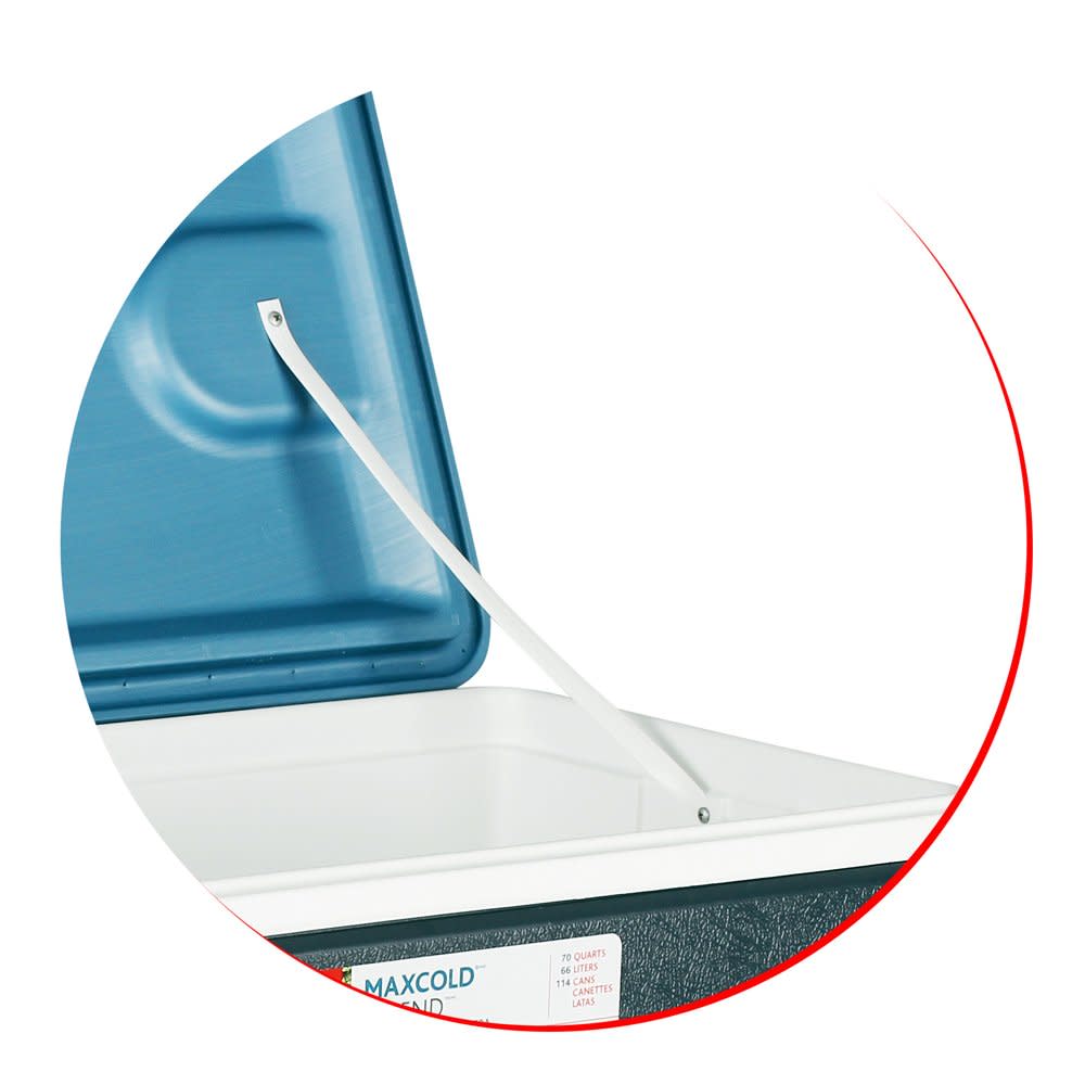 Igloo Maxcold 70 Hard Cooler Jet Carbon/Ice Blue 70qt - Ascmtools