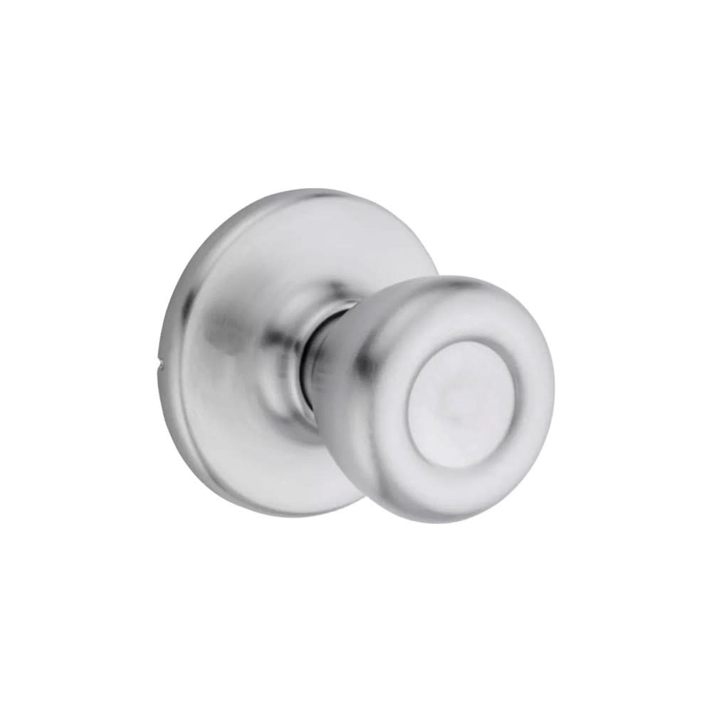 Kwikset Satin Chrome Hall/Closet Tylo Passage Door Knob Set - Ascmtools