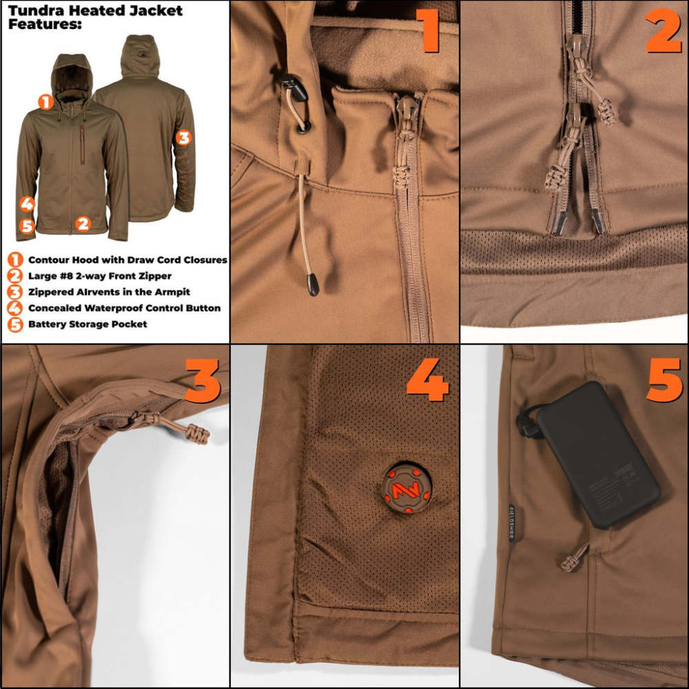 Mobile Warming 7.4V Morel Tundra Heated Jacket Mens Medium - Ascmtools