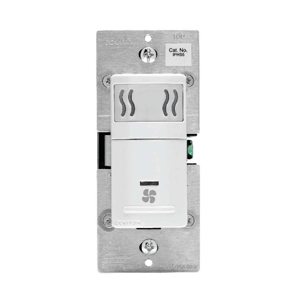 Leviton Decora Humidity Sensor/Fan Control Switch 3A 120V White - Ascmtools