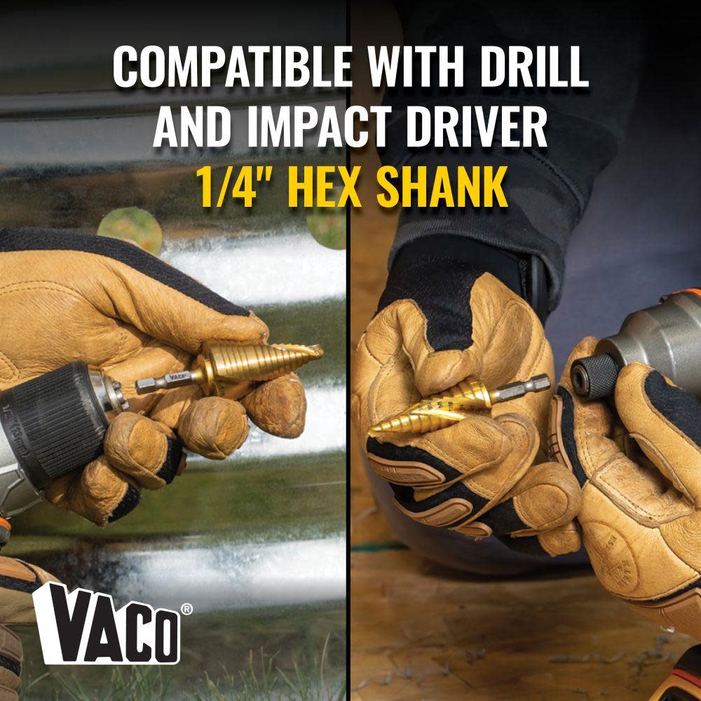 Klein Tools 3/16″ to 7/8″ Step Drill Bit VACO - Ascmtools