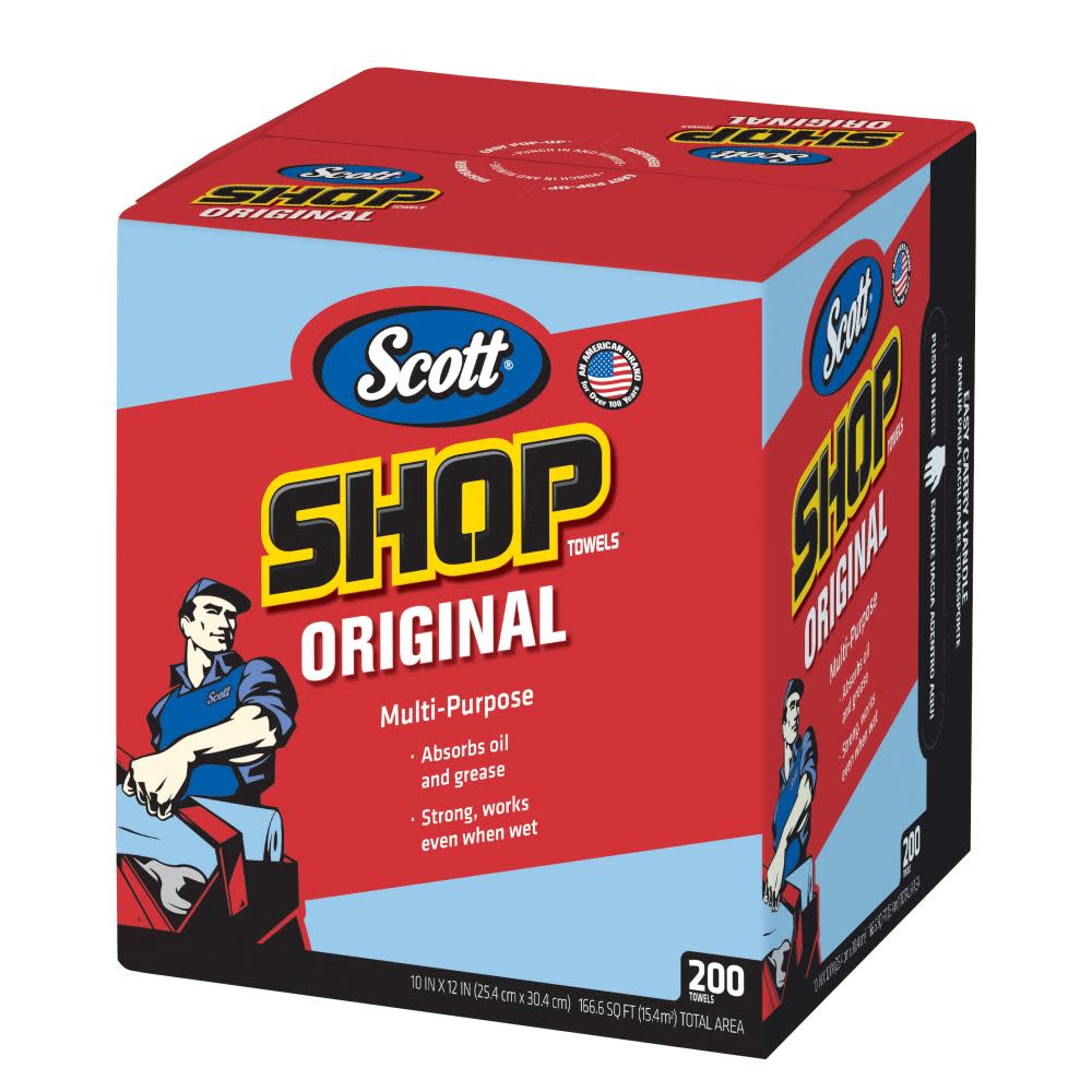 Kimberly Clark SCOTT Shop Towels 200ct Box - Ascmtools