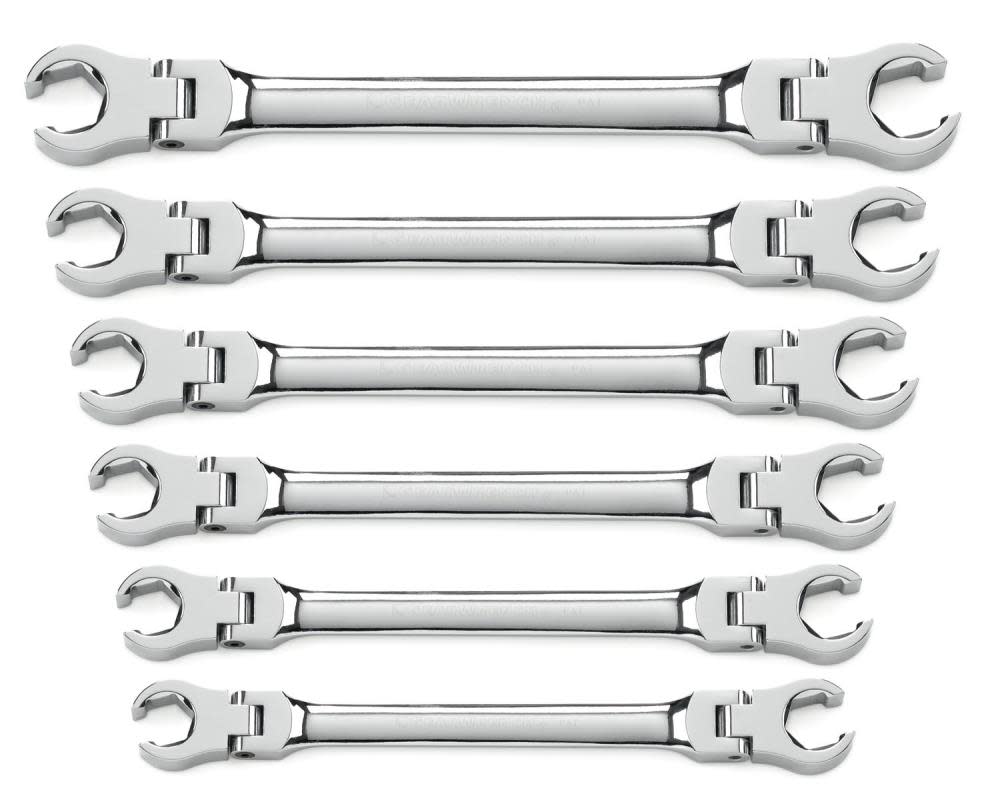 GEARWRENCH Flare Nut Wrench Set 6 Pc. Metric Flex - Ascmtools