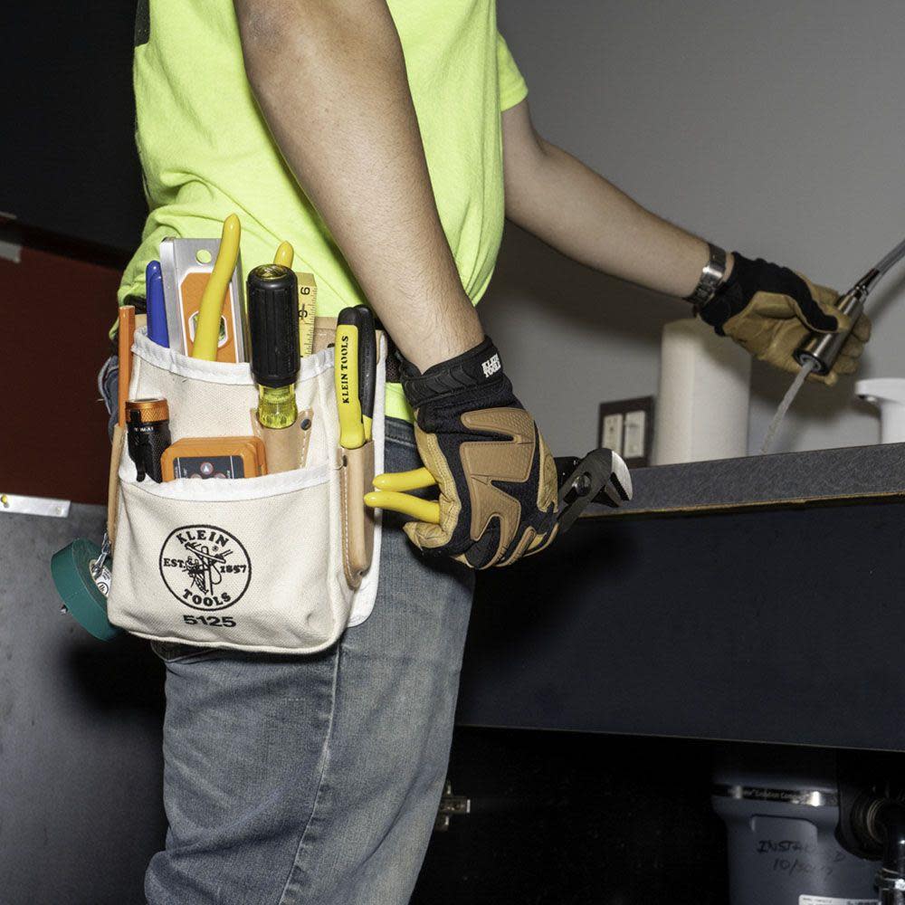 Klein Tools 5 Pocket Tool Pouch Canvas - Ascmtools