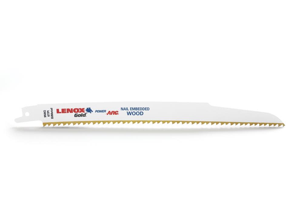 Lenox 9 In. 6 TPI Gold Arc Power Curved Reciprocating Saw Blade 5 pk. - Ascmtools