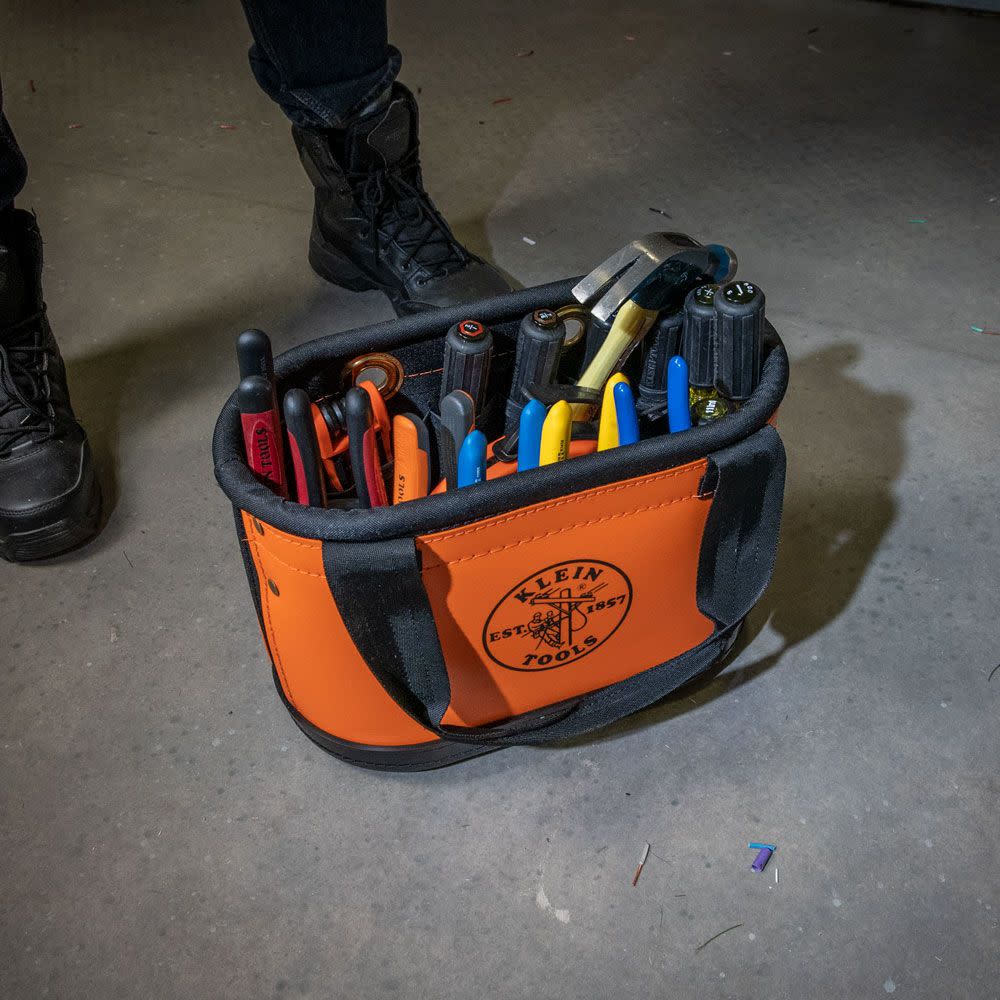 Klein Tools Hard Body Oval Bucket Orange/Black - Ascmtools
