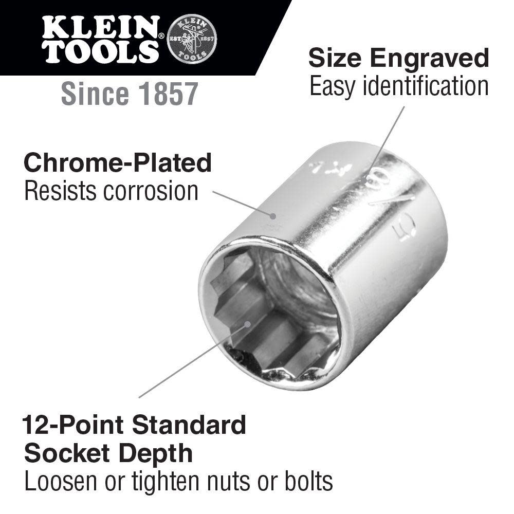 Klein Tools 3/8″ Drive Socket Wrench Set 12 Pc - Ascmtools