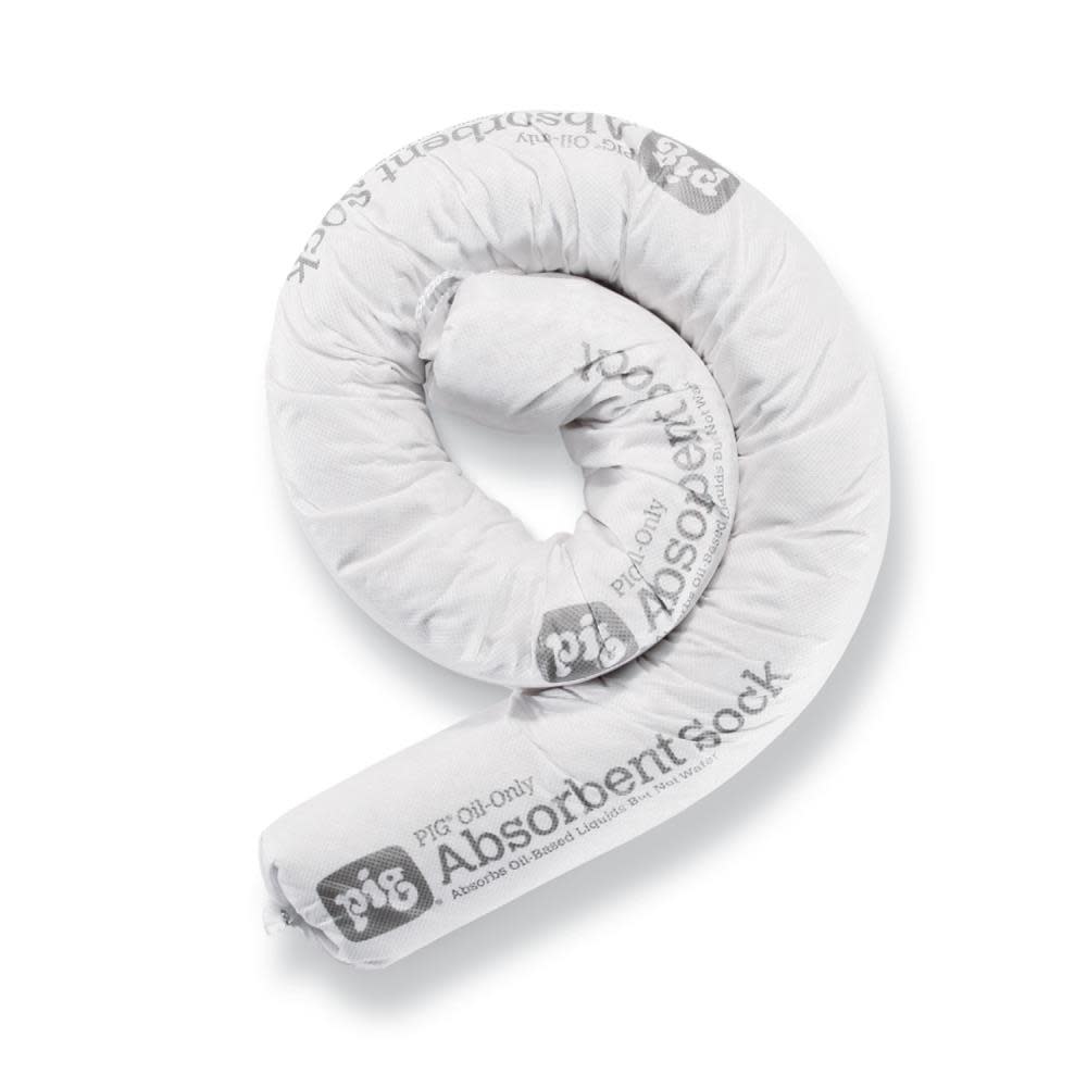 New Pig Water-Repellent Oil-Absorbent Sock – 3 In. Diameter x 48 In. Length - Ascmtools