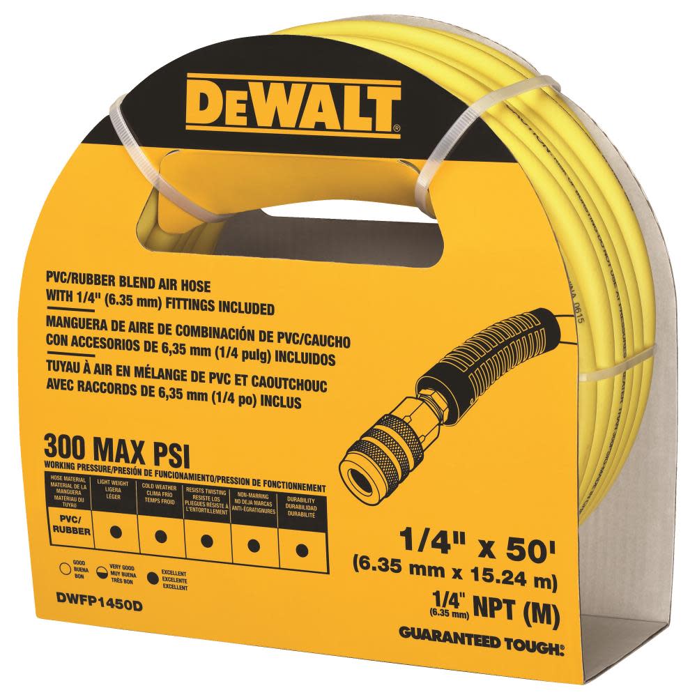 DEWALT 18 Gauge Brad Nailer & 1/4″ x 50′ Air Hose - Ascmtools