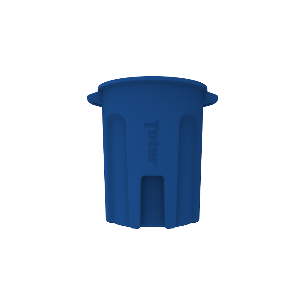 Toter 55 Gallon Round Trash Can with Lift Handle Blue - Ascmtools