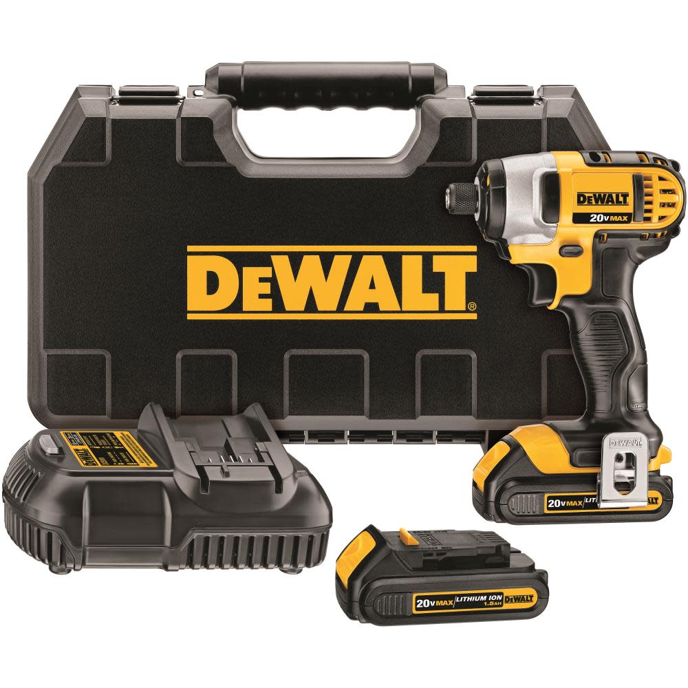 DEWALT DCF885C2 20V MAX* Lithium Ion 1/4″ Impact Driver Kit (1.5Ah) (DCF885C2) - Ascmtools