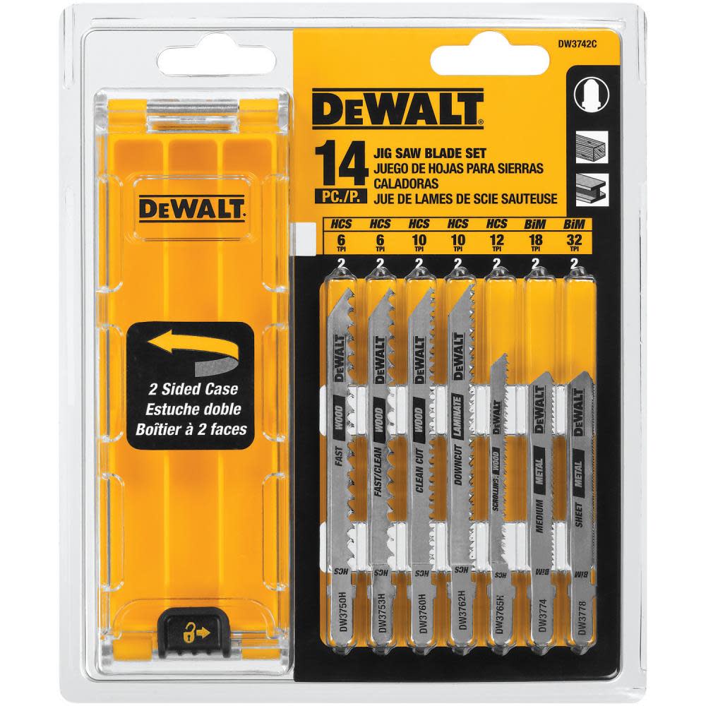DEWALT 14-PC T-shank Jig Saw Blade Set - Ascmtools