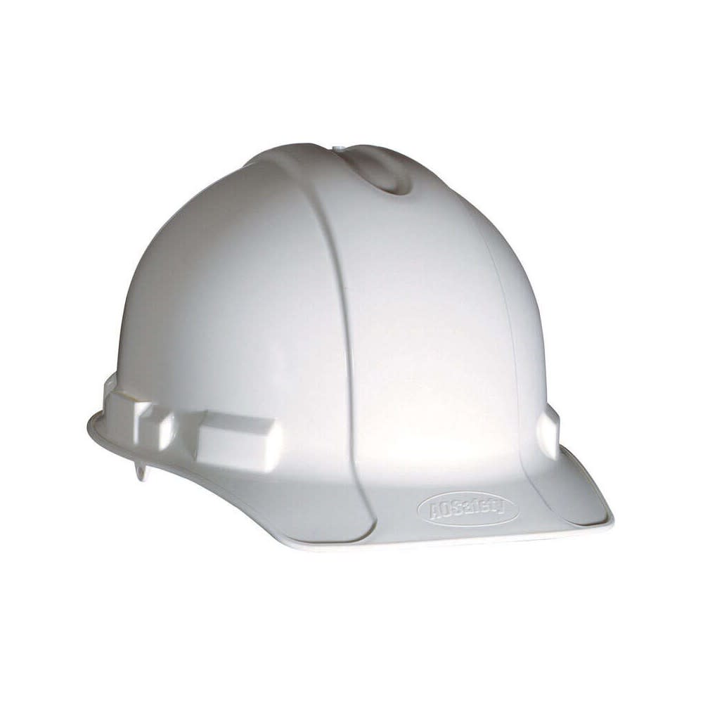 3M White Ratchet Adjustment Non Vented Hard Hat - Ascmtools