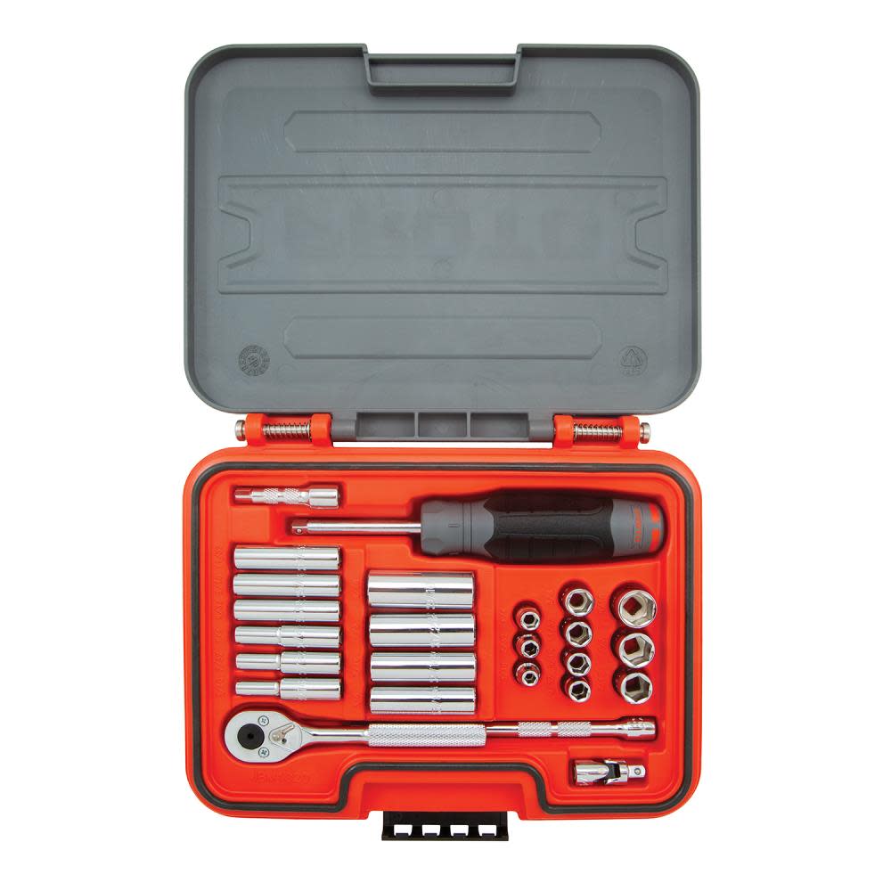 Proto Socket Set 1/4 DR SAE 6pt 25pc - Ascmtools
