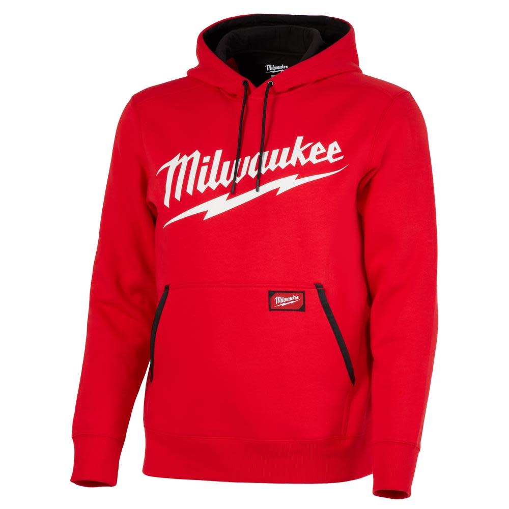 Milwaukee Midweight Pullover Hoodie Big Logo Red - Ascmtools