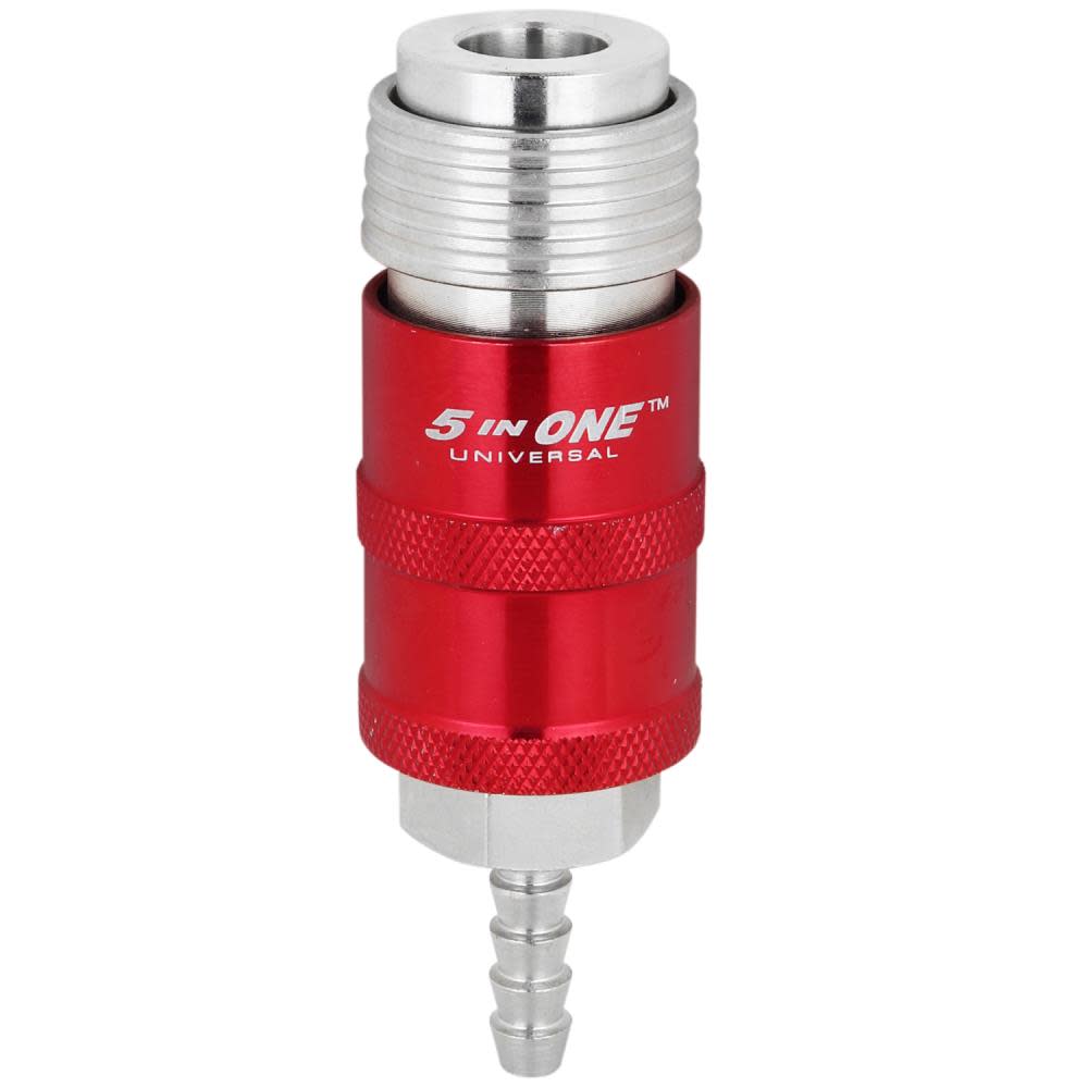 Milton 5 In ONE Universal Safety Exhaust Hose Barb Industrial Coupler  1/4″ ID x 1/4″ Flow Body - Ascmtools