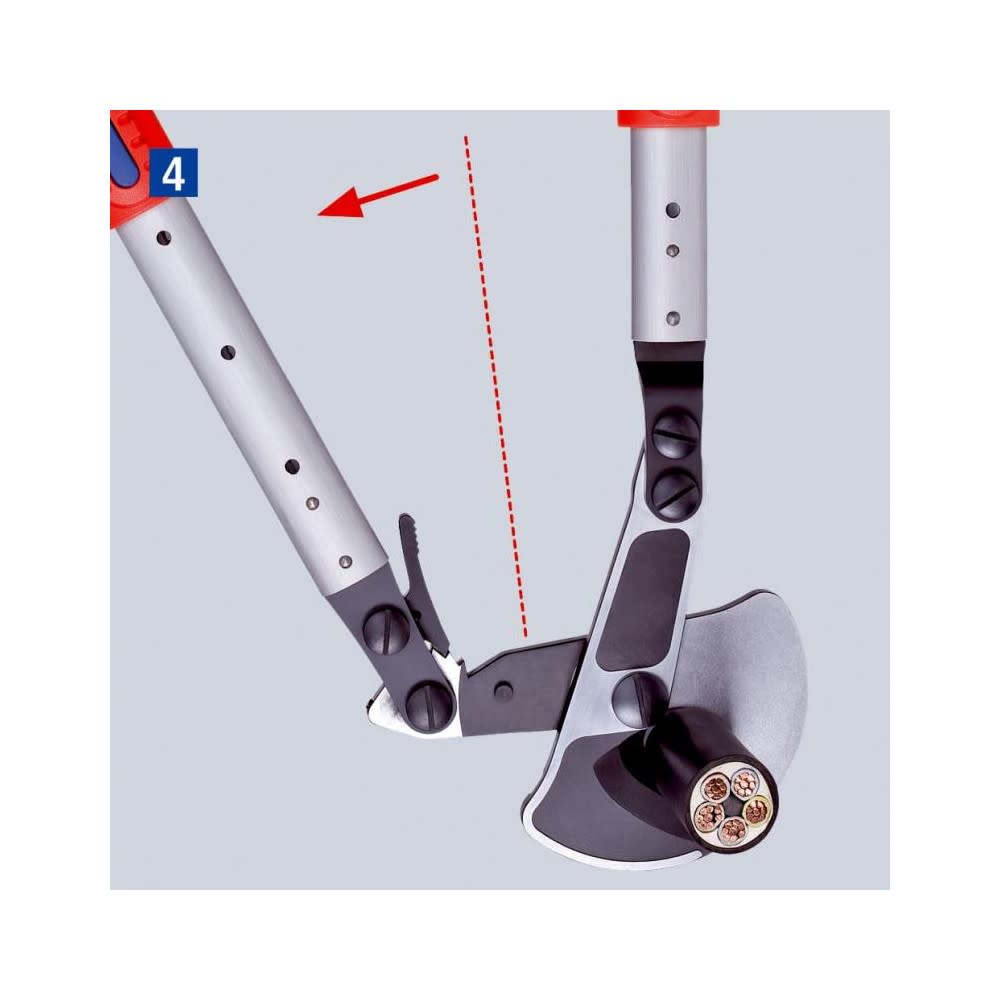 Knipex Cable Shear Ratchet Action with Telescopic Handle 570mm - Ascmtools