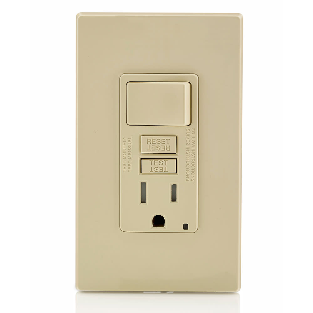 Leviton SmartlockPro GFCI Outlet 15A 125V Ivory NEMA 5-15R - Ascmtools