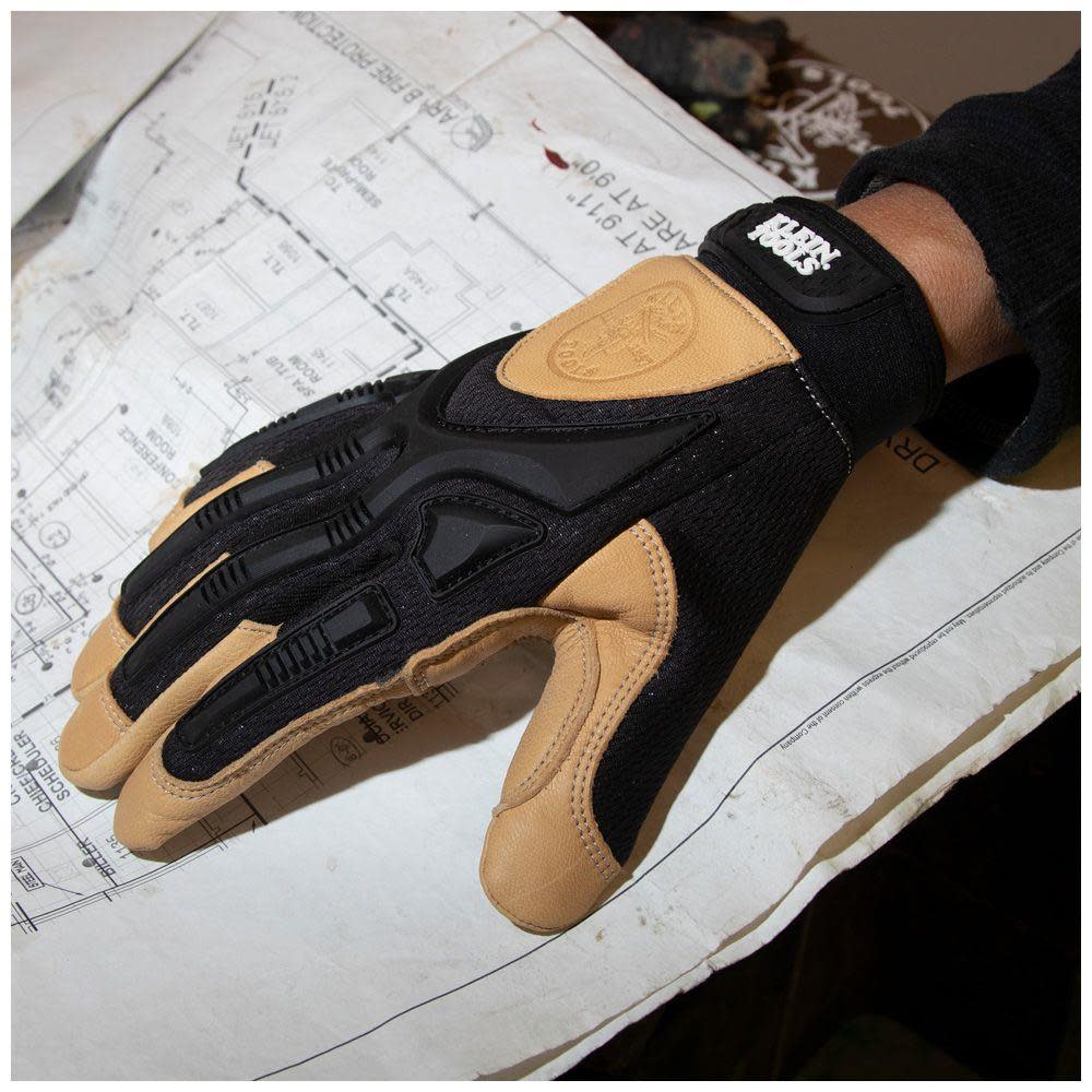 Klein Tools Pair of Leather Work Gloves XL-Large - Ascmtools