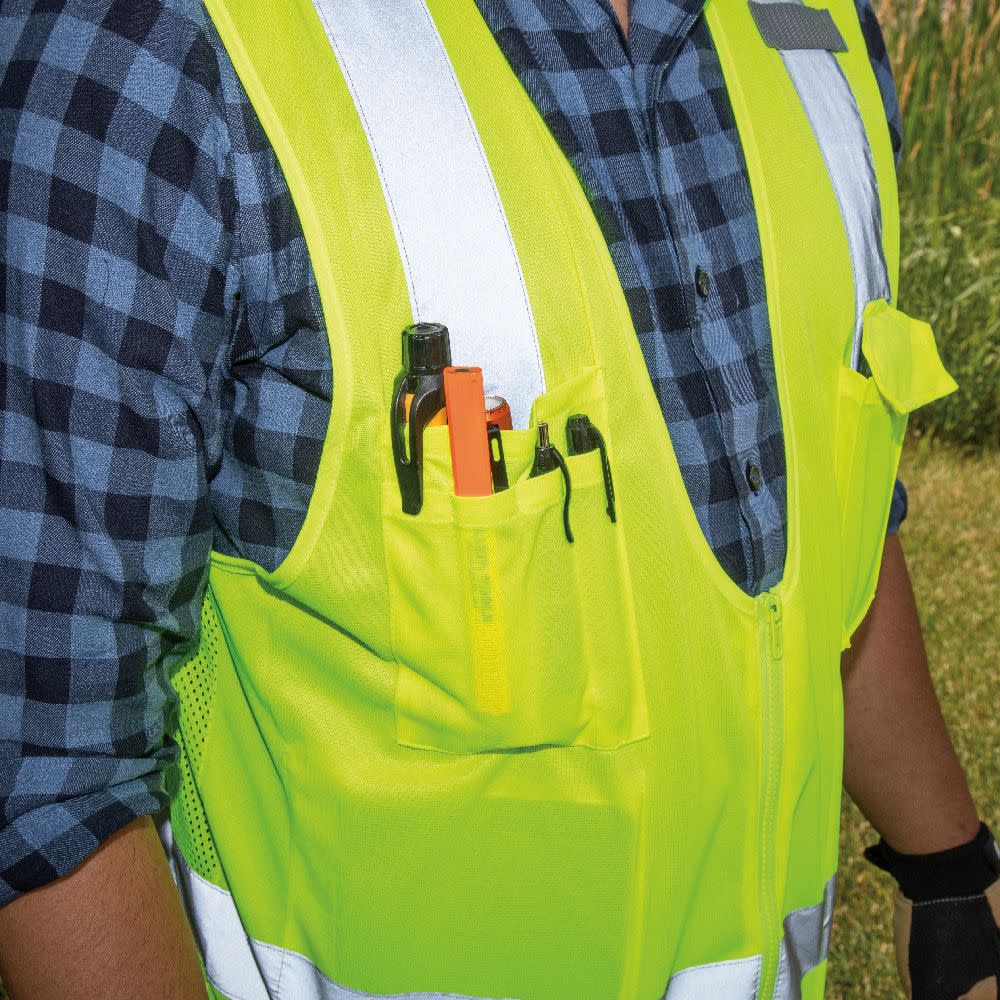 Klein Tools High-Visibility Safety Vest – M/L - Ascmtools