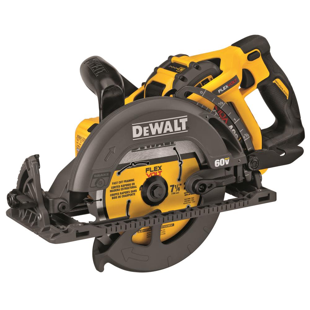 DEWALT FLEXVOLT 60V MAX* 7-1/4 Worm Drive Style Saw (9.0Ah Battery) Kit - Ascmtools
