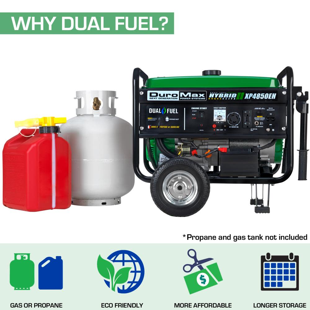 Duromax 4850-Watt Gasoline/Propane Portable Generator - Ascmtools