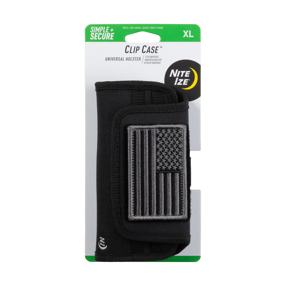 Nite Ize Clip Case Horizontal Universal Phone Holster XL USA Patch - Ascmtools
