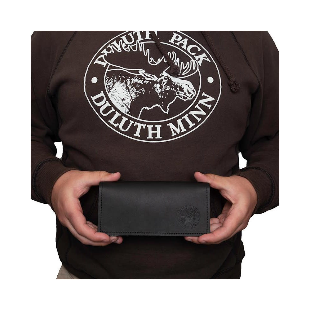 Duluth Pack Black Smooth Leather Checkbook Cover - Ascmtools