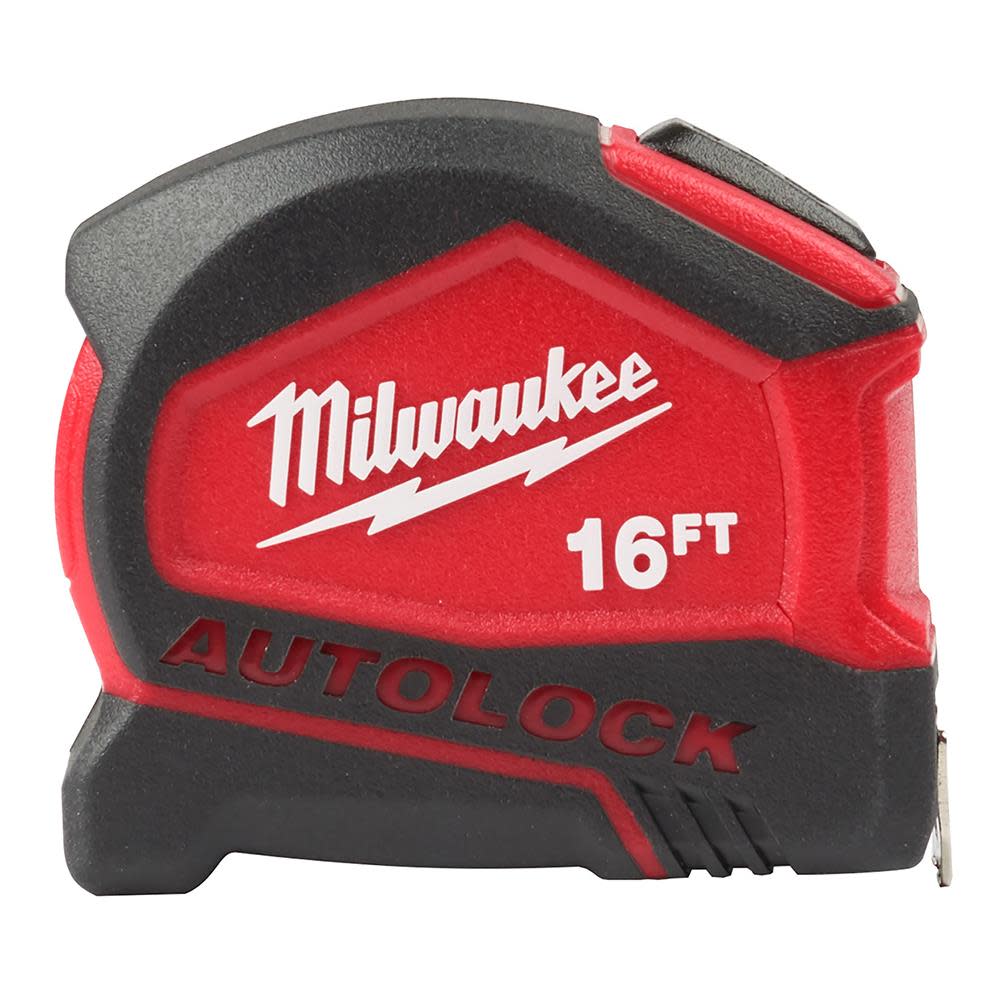 Milwaukee 16 ft. Compact Auto Lock Tape - Ascmtools
