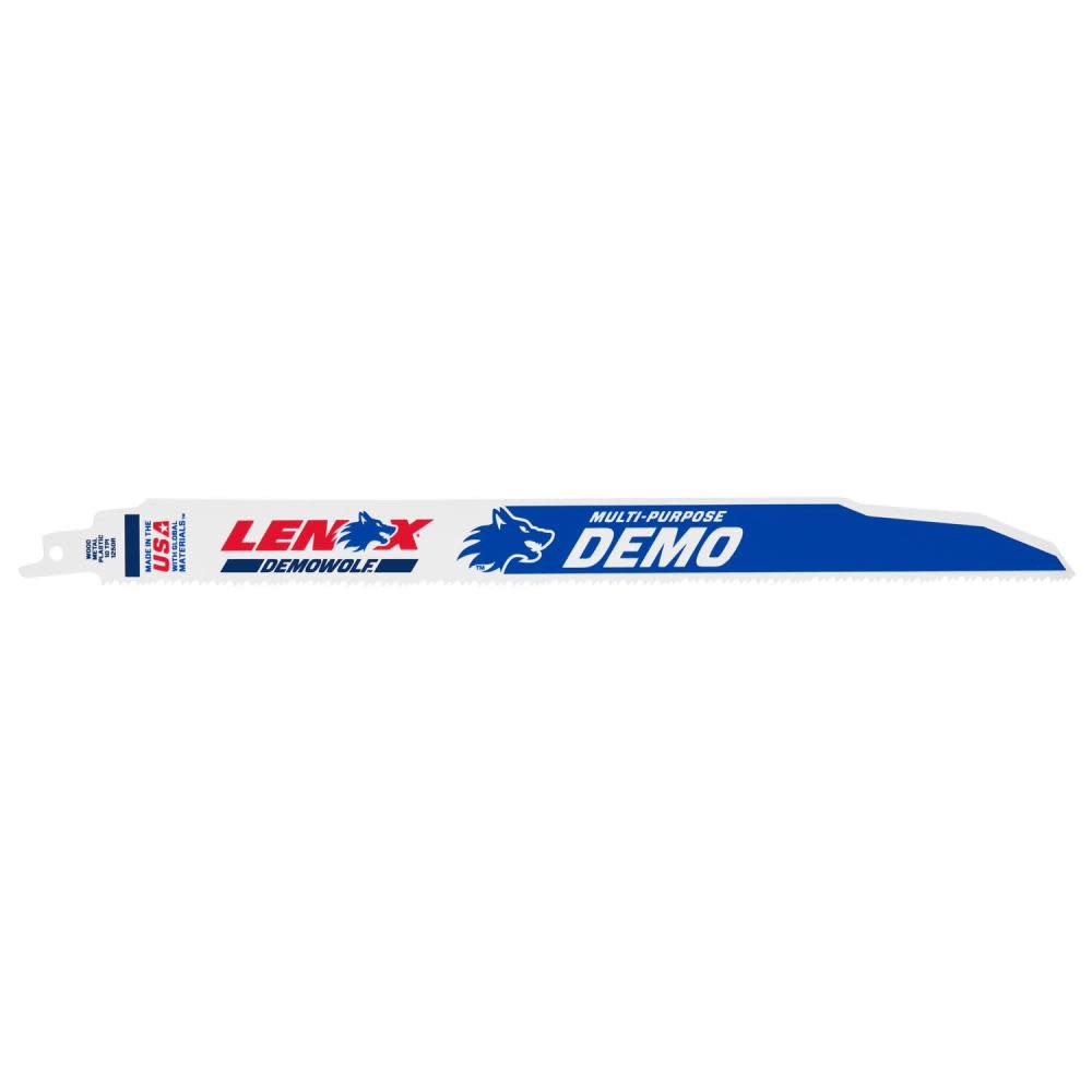 Lenox 12″ 10 TPI DEMOWOLF Reciprocating Saw Blade 5pk - Ascmtools