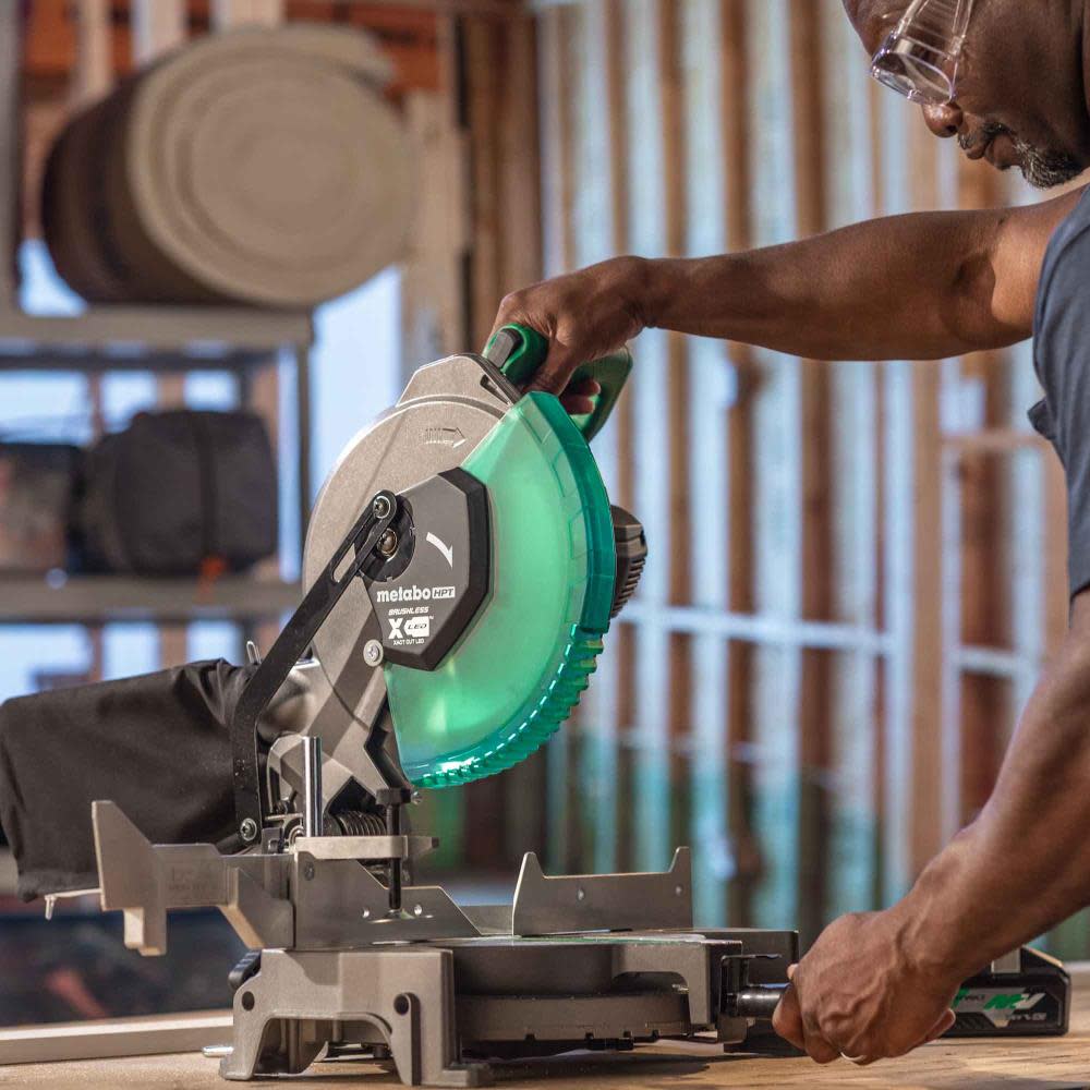 Metabo HPT 18V MultiVolt Cordless 10 Inch Single Bevel Miter Saw - Ascmtools
