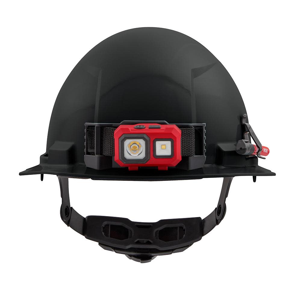 Milwaukee Black Front Brim Hard Hat with 6pt Ratcheting Suspension Type 1 Class E - Ascmtools