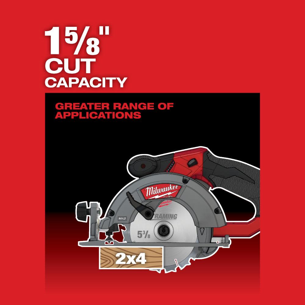 Milwaukee M12 FUEL 5- Circular Saw (Tool Only) - Ascmtools
