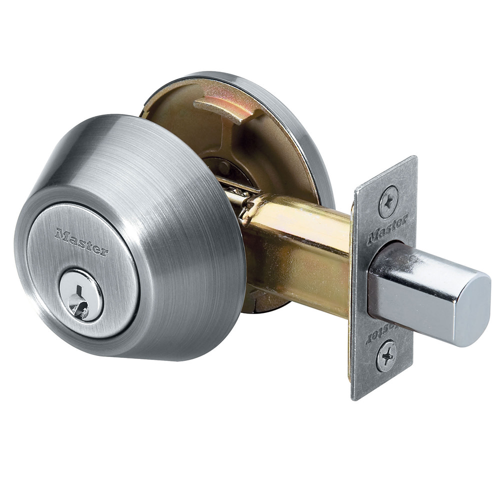 Master Lock Satin Nickel Finished Single Cylinder Door Deadbolt - Ascmtools
