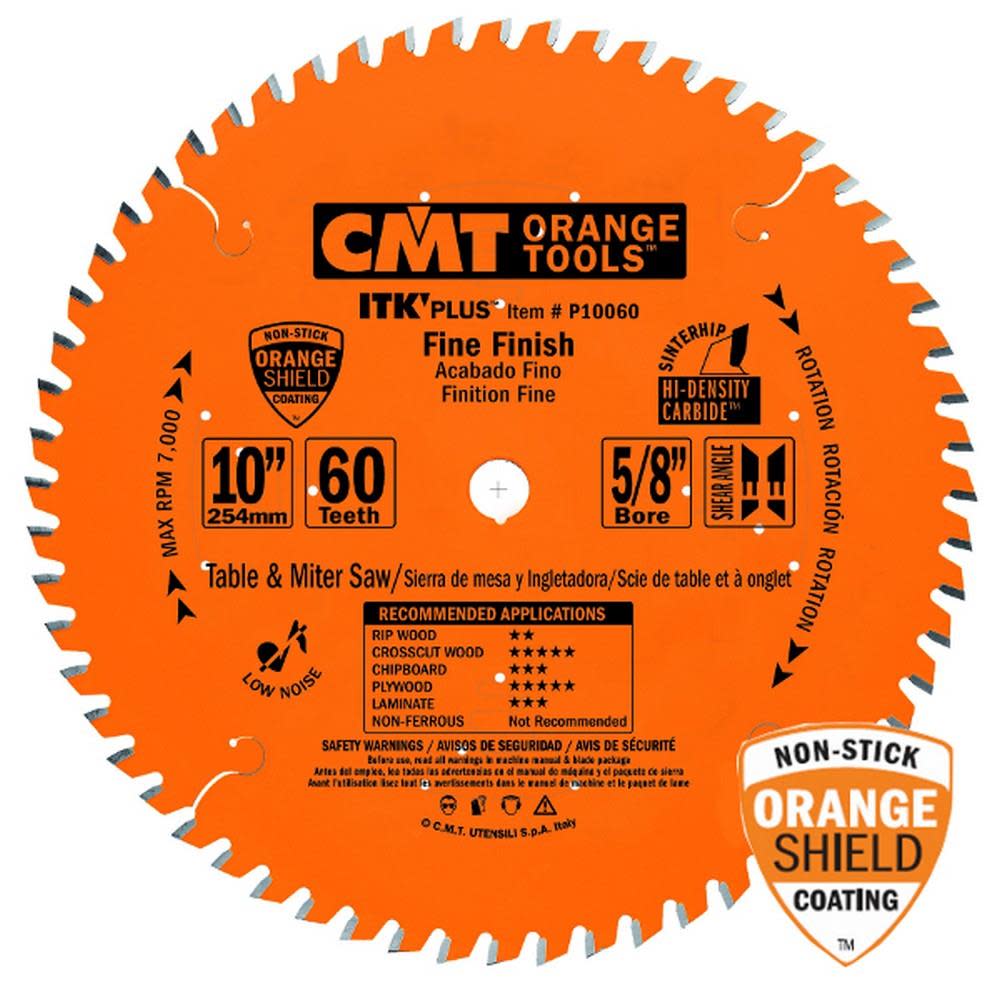 CMT 10In x 60T ITK Plus Saw Blade - Ascmtools