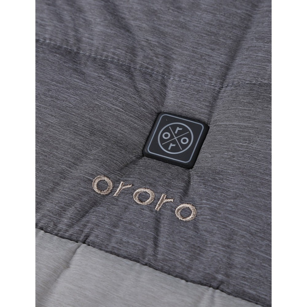 ORORO Mens Flecking Gray Classic Heated Vest Kit Large - Ascmtools