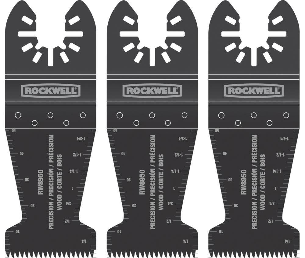 Rockwell 3-Pack High Carbon Steel Oscillating Tool Blade - Ascmtools