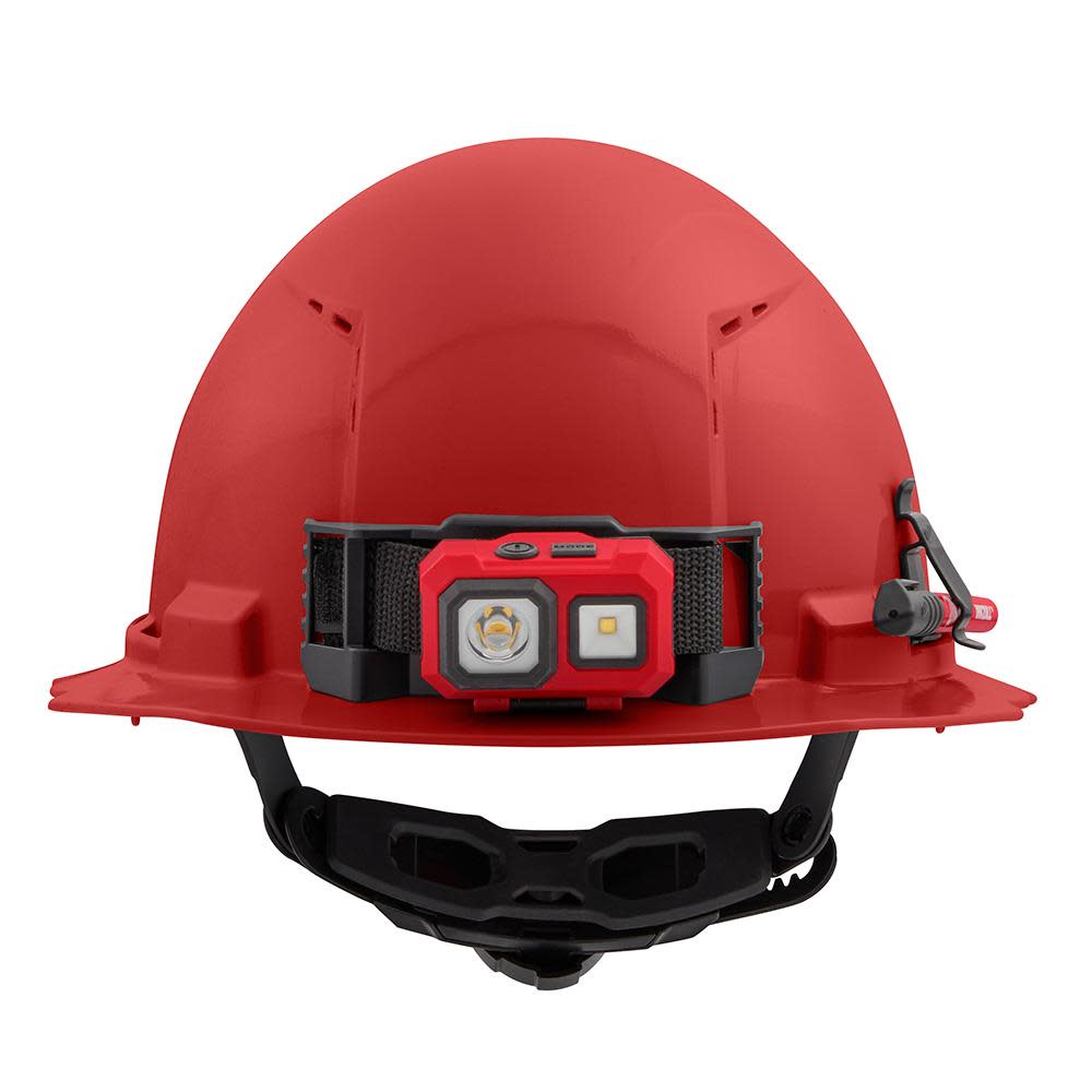 Milwaukee Red Full Brim Vented Hard Hat with 6pt Ratcheting Suspension Type 1 Class C - Ascmtools